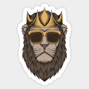 Cool Lion, King of the Jungle Sticker